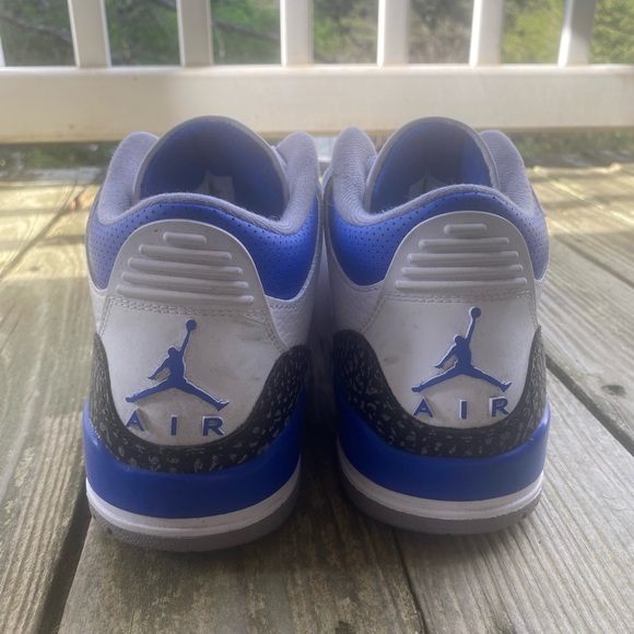 Jordan 3 Retro White/Game Royal elephant print size 8.5 Men - Picture 4 of 8